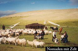 Nomaden mit Zelt
